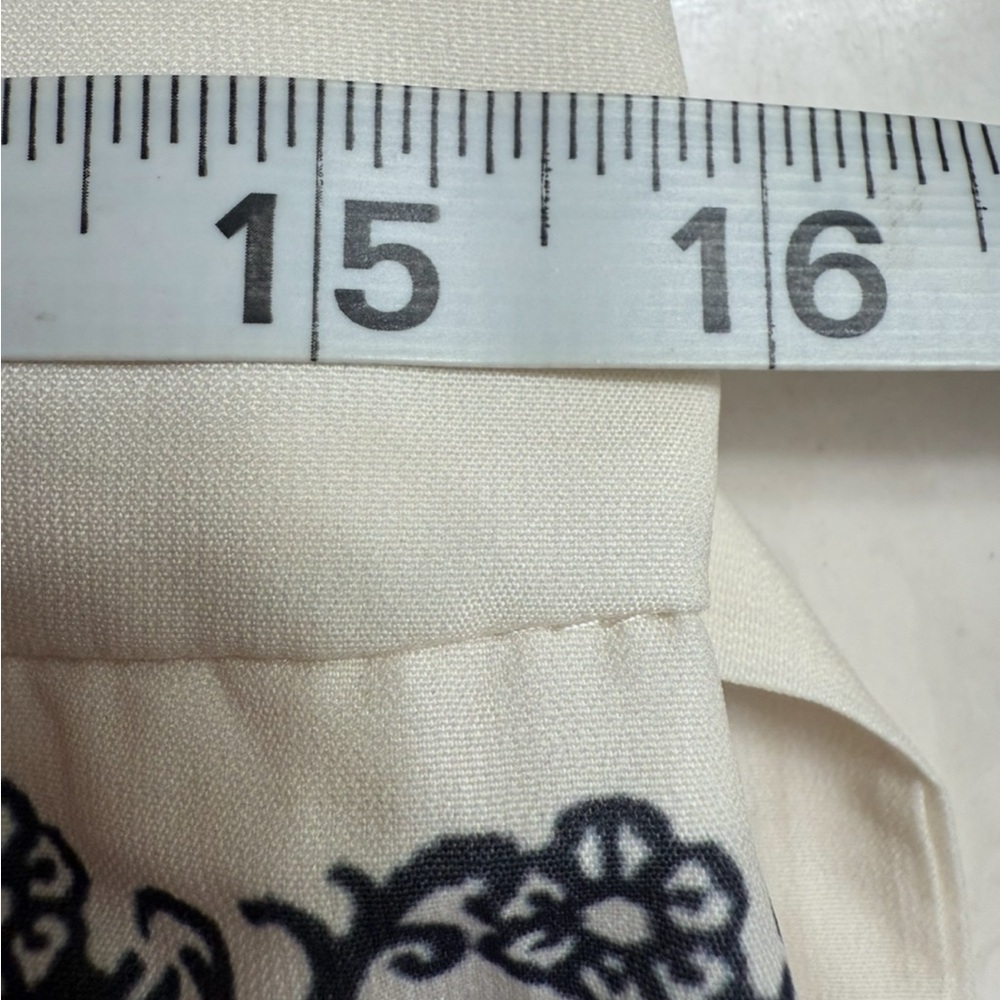 Floral Print Wrap Around Skirt Cream Retro by Travachic XL New without Tags - Picture 6 of 8